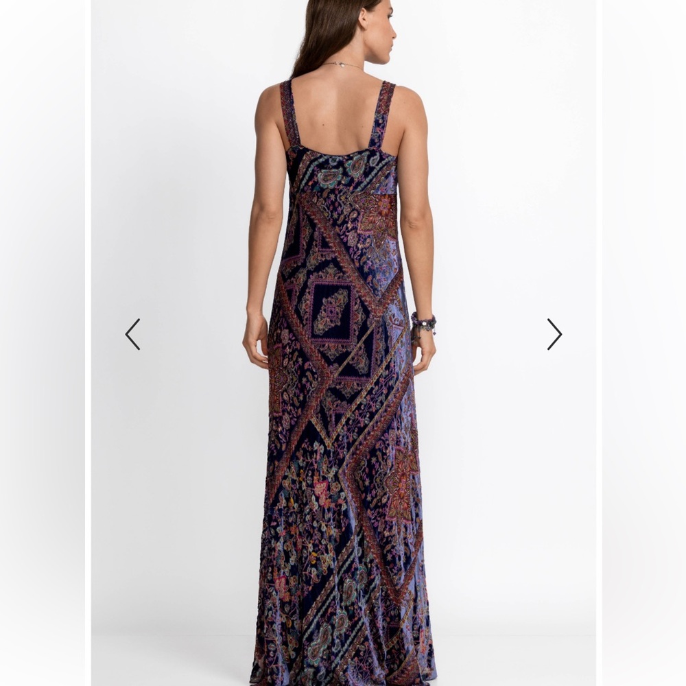 Johnny Was NWT OMO Burnout Peony Elegant Multicolor Maxi Dress - Picture 4 of 7